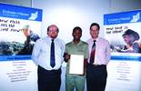 Johann Fouché, Lita Mpahlwa and Nico Marneweck at the accreditation ceremony